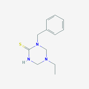 molecular formula C12H17N3S B1208163 5-乙基-1-(苯甲基)-1,3,5-三嗪烷-2-硫酮 