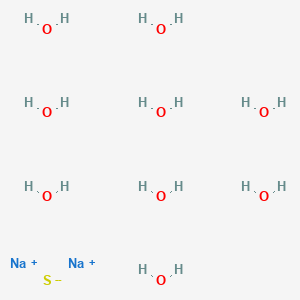 molecular formula H18Na2O9S B1208179 九水合硫化二钠 