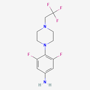 3,5-Difluoro-4-(4-(2,2,2-trifluoroethyl)piperazin-1-yl)aniline