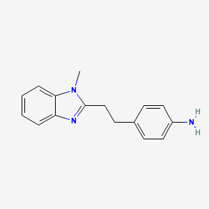 molecular formula C16H17N3 B1208194 4-[2-(1-甲基-1H-苯并咪唑-2-基)-乙基]-苯胺 CAS No. 505078-81-9