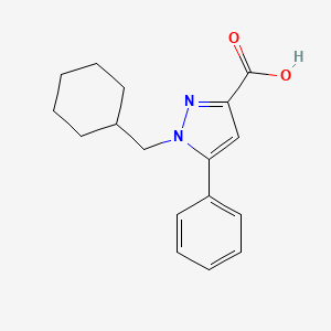 1-(Cyclohexylmethyl)-5-phenyl-1H-pyrazole-3-carboxylic acid