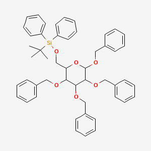 6-O-(tert.-Butyldiphenylsilyl)-1,2,3,4-tetra-O-benzyl-beta-D-glucopyranose