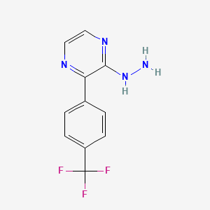 2-Hydrazinyl-3-(4-(trifluoromethyl)phenyl)pyrazine