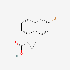 1-(6-Bromonaphthalen-1-YL)cyclopropane-1-carboxylic acid