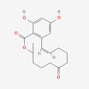 (E)-3,4,5,6,9,10-Hexahydro-14,16-dihydroxy-3-methyl-1H-2-benzoxacyclotetradecin-1,7(8H)-dione