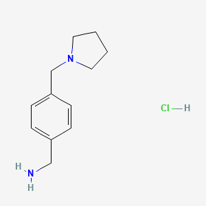 (4-(Pyrrolidin-1-ylmethyl)phenyl)methanamine hydrochloride