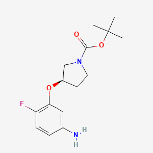 tert-Butyl (3R)-3-(5-amino-2-fluorophenoxy)pyrrolidine-1-carboxylate