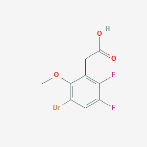 molecular formula C9H7BrF2O3 B12082202 3-Bromo-5,6-difluoro-2-methoxyphenylacetic acid 