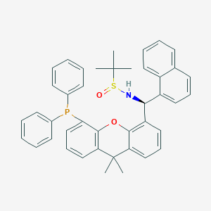 (R)-N-((S)-(5-(Diphenylphosphanyl)-9,9-dimethyl-9H-xanthen-4-yl)(naphthalen-1-yl)methyl)-2-methylpropane-2-sulfinamide