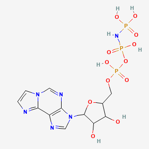 [[[(3,4-Dihydroxy-5-imidazo[2,1-f]purin-3-yloxolan-2-yl)methoxy-hydroxyphosphoryl]oxy-hydroxyphosphoryl]amino]phosphonic acid