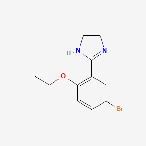 molecular formula C11H11BrN2O B12082319 2-(5-Bromo-2-ethoxyphenyl)-1H-imidazole 