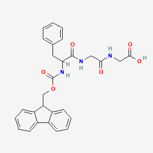 2-[[2-[[2-(9H-fluoren-9-ylmethoxycarbonylamino)-3-phenylpropanoyl]amino]acetyl]amino]acetic acid