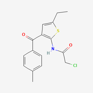 molecular formula C16H16ClNO2S B1208244 2-氯-N-[5-乙基-3-[(4-甲苯基)-氧甲基]-2-噻吩基]乙酰胺 