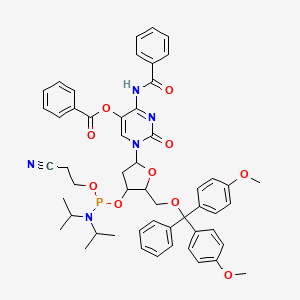 [4-Benzamido-1-[5-[[bis(4-methoxyphenyl)-phenylmethoxy]methyl]-4-[2-cyanoethoxy-[di(propan-2-yl)amino]phosphanyl]oxyoxolan-2-yl]-2-oxopyrimidin-5-yl] benzoate