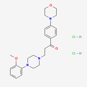 molecular formula C24H33Cl2N3O3 B1208266 Methoxyphenyl piperazinyl CAS No. 21580-07-4