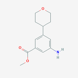 Methyl 3-amino-5-(tetrahydro-2H-pyran-4-yl)benzoate