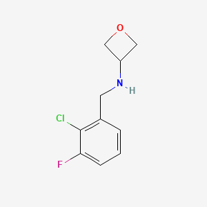 N-[(2-chloro-3-fluorophenyl)methyl]oxetan-3-amine