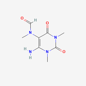 molecular formula C8H12N4O3 B1208278 6-氨基-5-(甲醛-N-甲基氨基)-1,3-二甲基尿嘧啶 CAS No. 33130-55-1