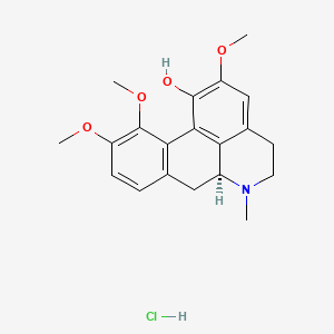 molecular formula C20H24ClNO4 B1208282 1-Hydroxy-2,10,11-trimethoxyaporphine hydrochloride CAS No. 5964-79-4