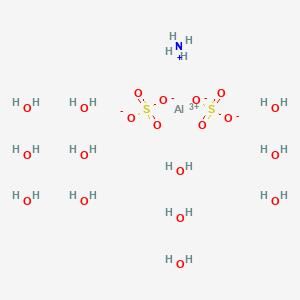 molecular formula AlNH4(SO4)2· 12 H2O<br>AlH28NO20S2 B1208287 明矾 CAS No. 7784-26-1
