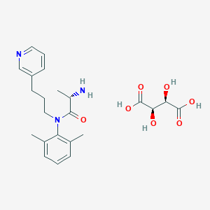 molecular formula C23H31N3O7 B1208306 Milacainide tartrate 