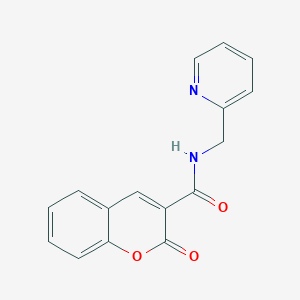 molecular formula C16H12N2O3 B1208309 2-oxo-N-(2-pyridinylmethyl)-1-benzopyran-3-carboxamide 