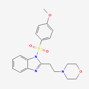 molecular formula C20H23N3O4S B1208314 4-[2-[1-(4-甲氧基苯磺酰基)-2-苯并咪唑基]乙基]吗啉 
