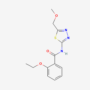 molecular formula C13H15N3O3S B1208320 2-乙氧基-N-[5-(甲氧基甲基)-1,3,4-噻二唑-2-基]苯甲酰胺 