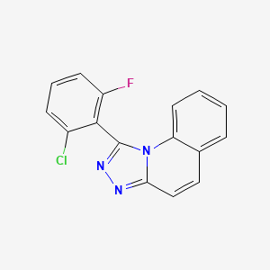 molecular formula C16H9ClFN3 B1208321 1-(2-氯-6-氟苯基)-[1,2,4]三唑并[4,3-a]喹啉 