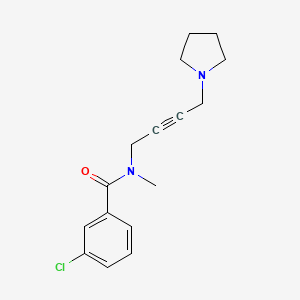 molecular formula C16H19ClN2O B1208324 3-氯-N-甲基-N-[4-(1-吡咯烷基)丁-2-炔基]苯甲酰胺 