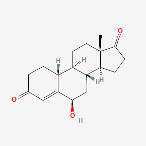 molecular formula C18H24O3 B1208326 6β-羟基雌-4-烯-3,17-二酮 CAS No. 5949-49-5