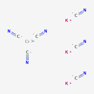 molecular formula C6CrK3N6 B1208335 六氰合铬酸盐 CAS No. 13601-11-1
