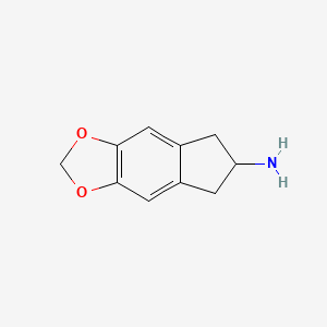molecular formula C10H11NO2 B1208349 5,6-亚甲二氧基-2-氨基茚满 CAS No. 132741-81-2
