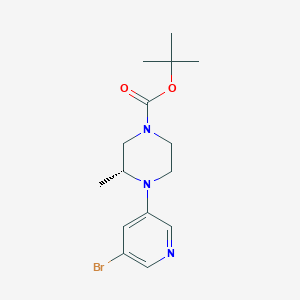 molecular formula C15H22BrN3O2 B12083557 (R)-tert-butyl 4-(5-bromopyridin-3-yl)-3-methylpiperazine-1-carboxylate 