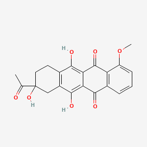 B1208360 5,12-Naphthacenedione, 8-acetyl-7,8,9,10-tetrahydro-6,8,11-trihydroxy-1-methoxy- CAS No. 35994-56-0