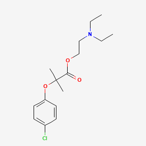 B1208367 beta-Diethylaminoethyl alpha-4-chlorophenoxyisobutyrate CAS No. 56135-48-9