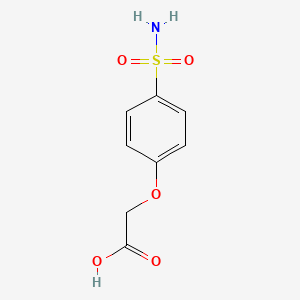 molecular formula C8H9NO5S B1208375 2-(4-Sulfamoylphenoxy)acetic acid CAS No. 7383-14-4