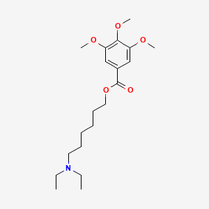molecular formula C20H33NO5 B1208376 6-(N,N-Diethylamino)hexyl 3,4,5-trimethoxybenzoate CAS No. 36488-80-9