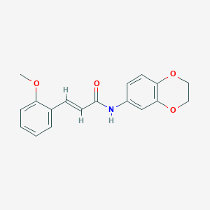 molecular formula C18H17NO4 B1208387 (E)-N-(2,3-二氢-1,4-苯并二氧杂环-6-基)-3-(2-甲氧苯基)丙-2-烯酰胺 