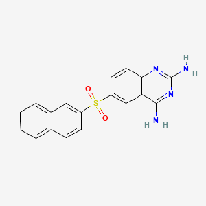 B1208402 2,4-Diamino-6-(2-naphthalenylsulfonyl)quinazoline CAS No. 51123-83-2