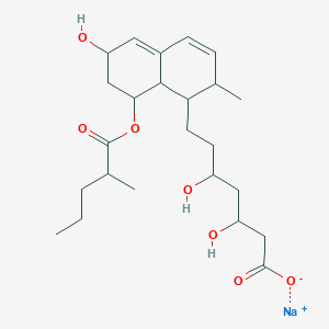 Sodium;3,5-dihydroxy-7-[6-hydroxy-2-methyl-8-(2-methylpentanoyloxy)-1,2,6,7,8,8a-hexahydronaphthalen-1-yl]heptanoate