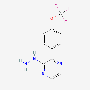 2-Hydrazinyl-3-(4-(trifluoromethoxy)phenyl)pyrazine