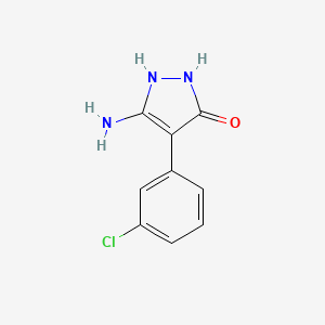 5-Amino-4-(3-chlorophenyl)-1H-pyrazol-3-ol