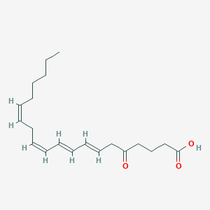 molecular formula C20H30O3 B120841 5-Keto-(7E,9E,11Z,14Z)-eicosatetraenoic acid CAS No. 151392-38-0