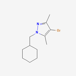 molecular formula C12H19BrN2 B12084144 4-Bromo-1-(cyclohexylmethyl)-3,5-dimethyl-1H-pyrazole 