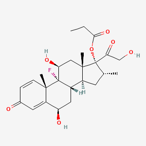 molecular formula C25H33FO7 B1208418 6-Hydroxydexamethasone 17-propionate CAS No. 91677-33-7