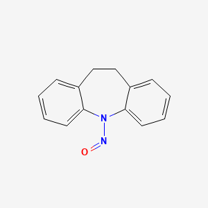 molecular formula C14H12N2O B1208430 10,11-Dihydro-5-nitroso-5H-dibenz(b,f)azepine CAS No. 7458-08-4
