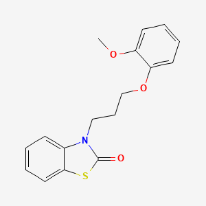molecular formula C17H17NO3S B1208436 3-[3-(2-Methoxyphenoxy)propyl]-1,3-benzothiazol-2-one 