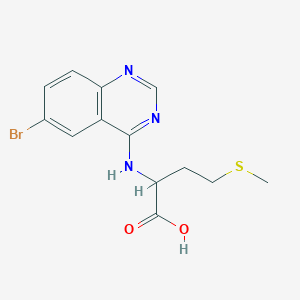 molecular formula C13H14BrN3O2S B1208440 2-[(6-Bromo-4-quinazolinyl)amino]-4-(methylthio)butanoic acid 