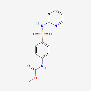 molecular formula C12H12N4O4S B1208443 N-[4-(2-pyrimidinylsulfamoyl)phenyl]carbamic acid methyl ester 